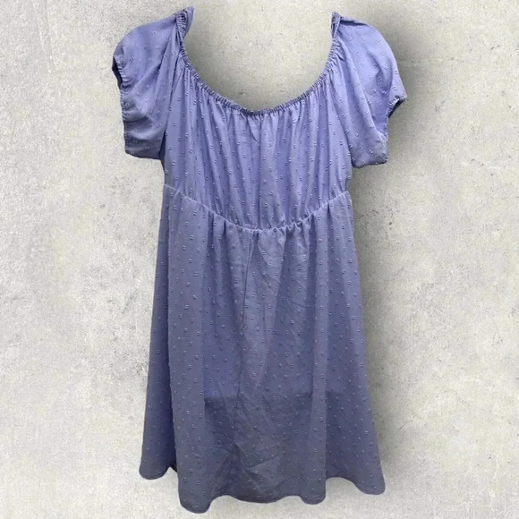 Purple Plus size 4x Dress with swiss dot embroidery with cut outs - Picture 2 of 6